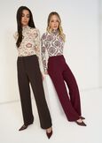 Giorgia pleated-texture trousers ROSSO BORDEAUXMARRONE Woman image number 6
