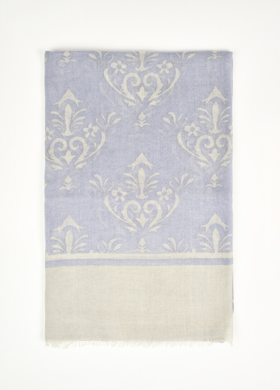 Sciarpa Sara in lana e modal BLU CELESTEBLU CELESTE Donna , immagine n. 2
