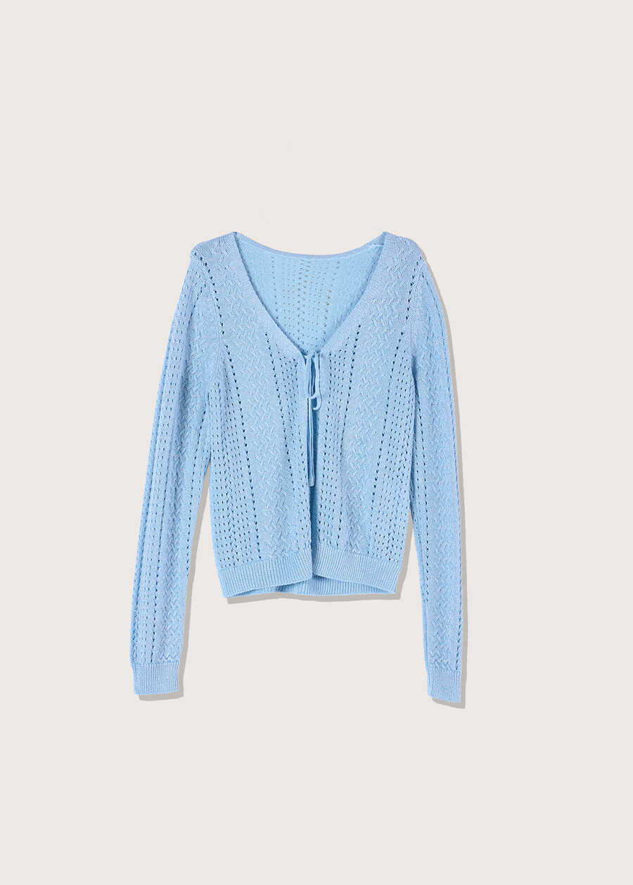 Marcy cardigan with lurex BLU SURF Woman , image number 4
