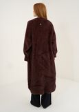 Cardigan Cristy lungo in eco pelo MARRONE Donna immagine n. 4