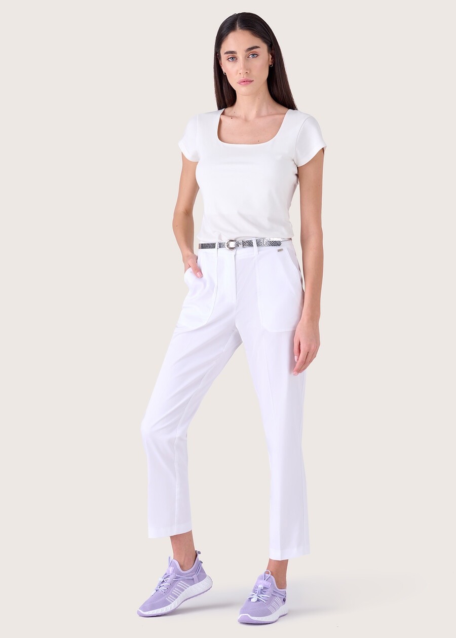 Pantalone Lara in cotone BIANCONERO Donna , immagine n. 1