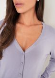 Cardigan Carl con scollo a V CELESTE POLVEREVIOLA LAVANDA Donna immagine n. 2
