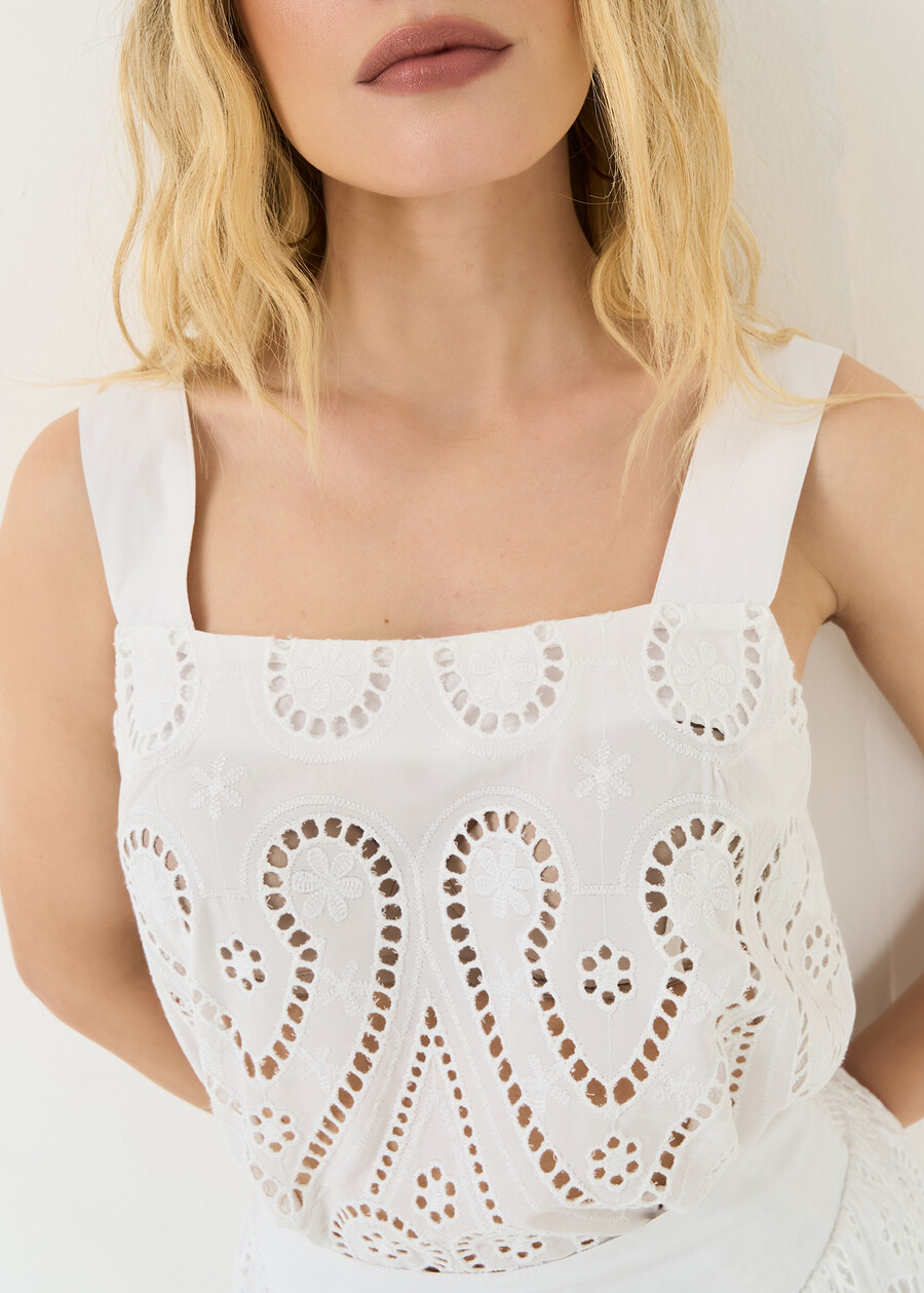 Top Tairon traforato BIANCO WHITE Donna , immagine n. 2