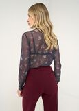 Camicia Carley in mesh floreale NERO Donna immagine n. 3