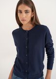 Cardigan Cassel in cotone e seta BLUBIANCO BURRO Donna immagine n. 2