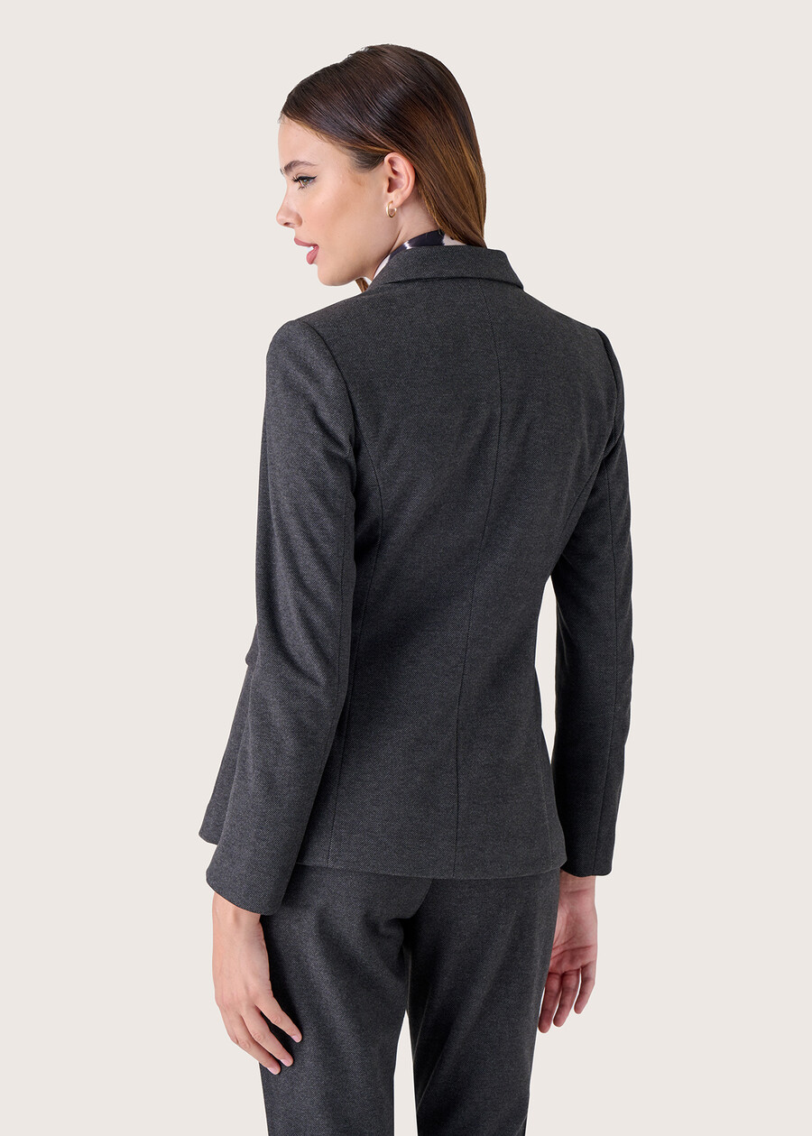Gaby herringbone cloth blazer BLU GRAFITE Woman , image number 3