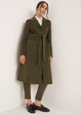 Clotilde belted wool-blend coat VERDE ALGA Woman image number 1