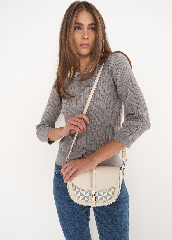 Tracolla Bonye in ecopelle BIANCO BURRO Donna null