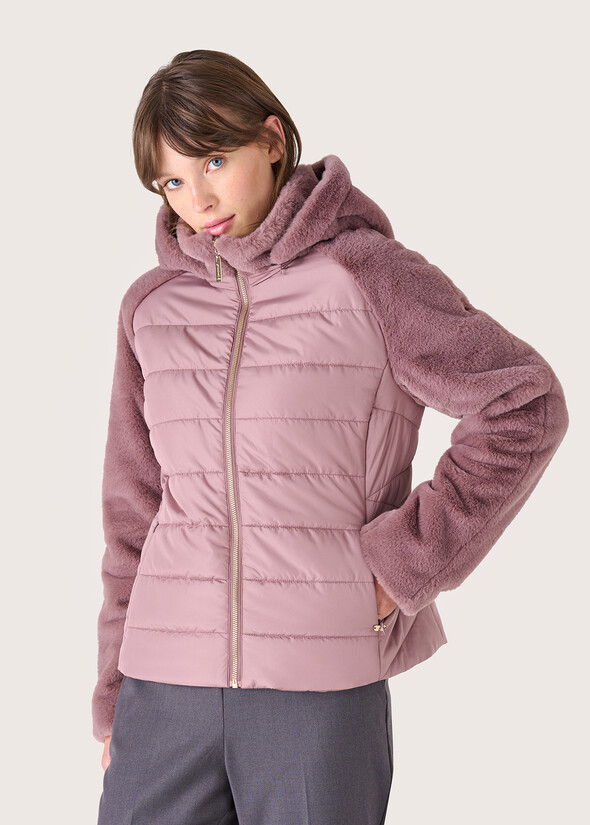 Giacca George in eco-pelo e nylon ROSA MALVA Donna null