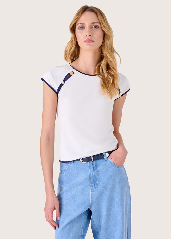 T-shirt Suzette in cotone BIANCO Donna null