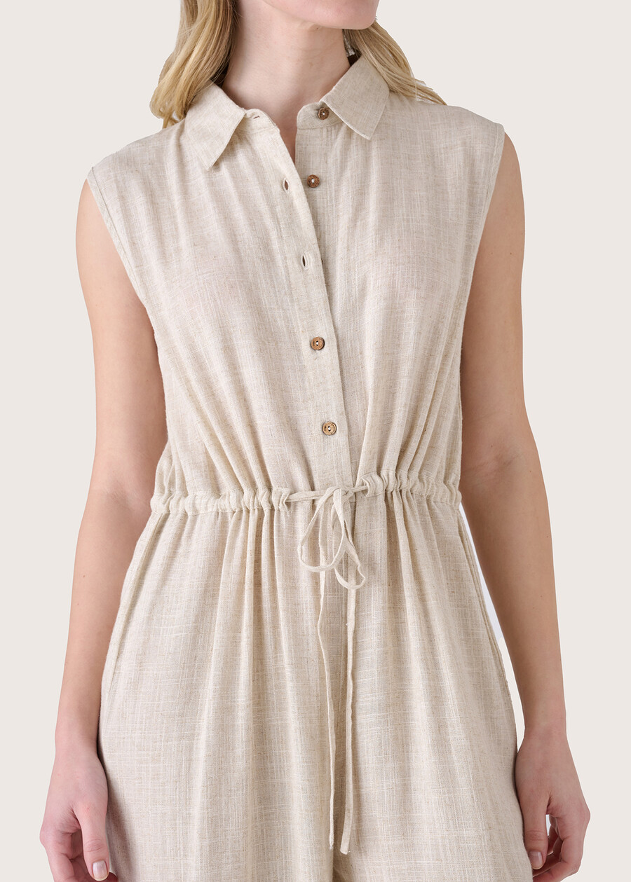 Jumpsuit Tommy in lino e viscosa BEIGE NARCISO Donna , immagine n. 3