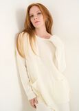 Maglia Magdy punto riso con tasche BEIGE LATTE Donna immagine n. 1