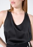 Teresa satin sleeveless top NERO BLACKBIANCO WHITEBLU Woman image number 2