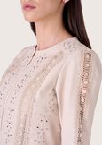 Giubbino traforato George in ecopelle BEIGE ECRU Donna immagine n. 2