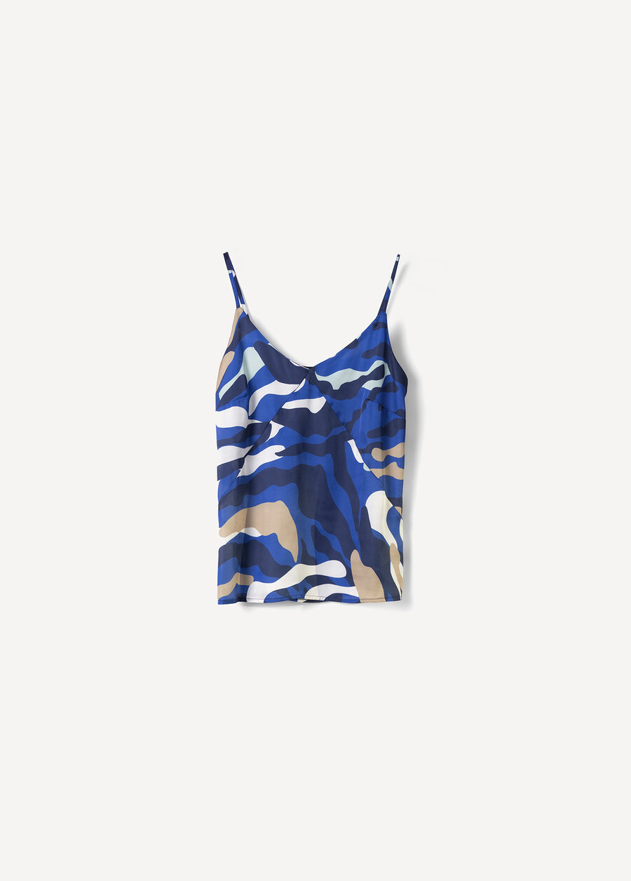 Tamiro Camouflage Print Top BLU ELETTRICO Woman , image number 5