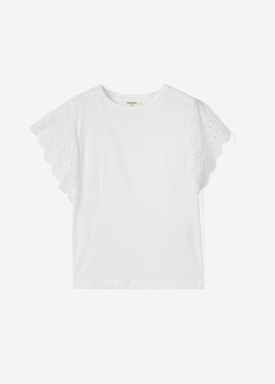 Sally 100% Cotton T-Shirt BIANCO WHITENERO BLACK Woman , image number 4