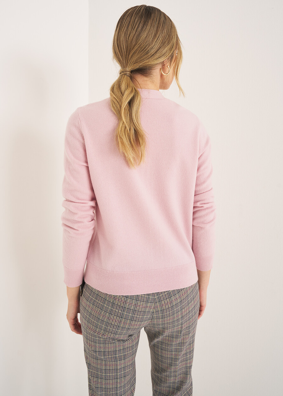 Cardigan Cash in pura lana CELESTE FIORDALISOROSA Donna , immagine n. 4