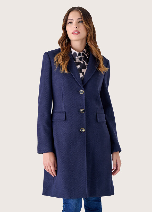 Charlize single-breasted coat BLU GRAFITEBLUE DARK BLUE Woman null