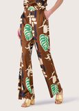 Pantalone Cara con stampa giapponese MARRONE CACAO Donna immagine n. 2