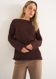 Mia oversized knit top MARRONE CAFFECELESTE FIORDALISO Woman image number 1