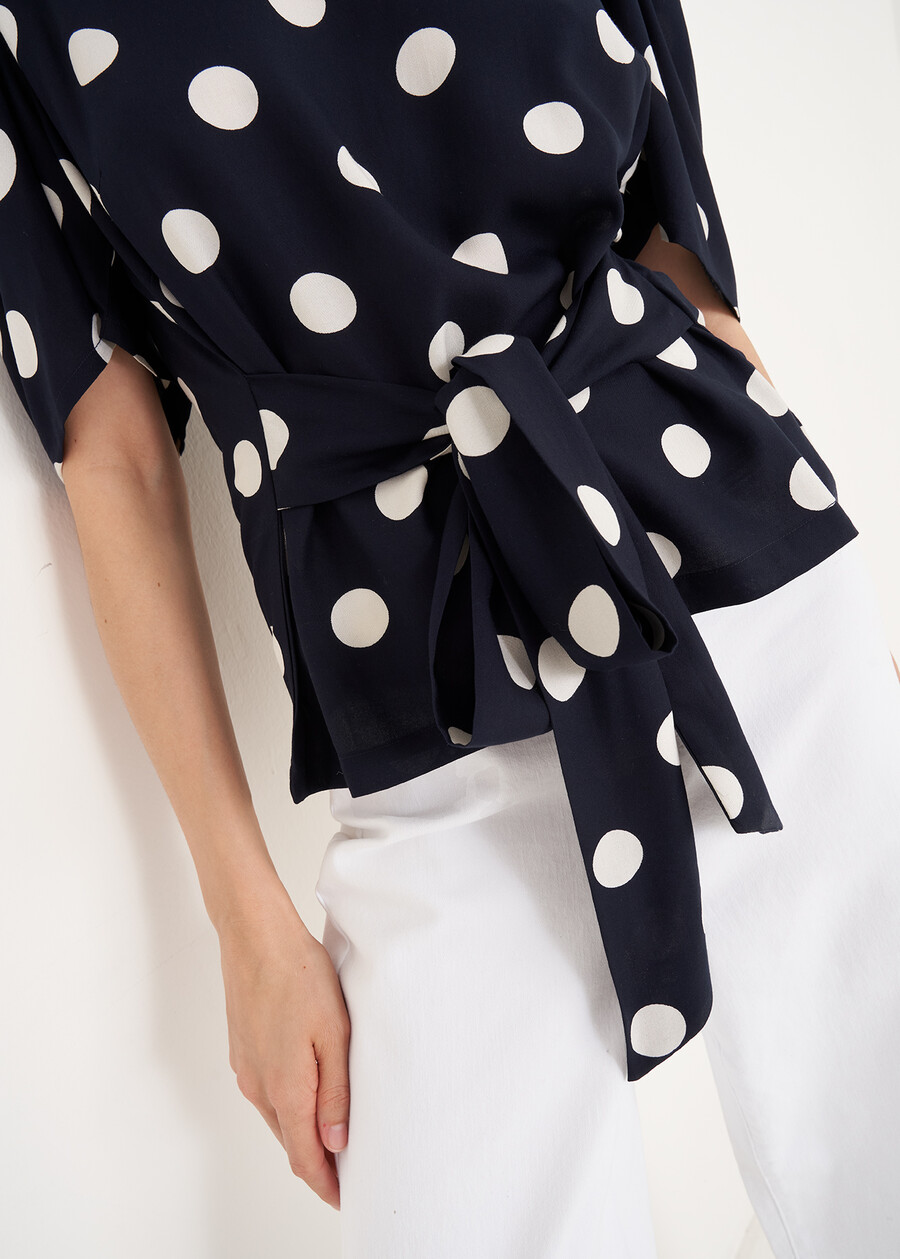 Blusa Baby A Pois BLU NAVY Donna , immagine n. 3
