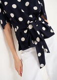 Blusa Baby A Pois BLU NAVY Donna immagine n. 3