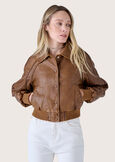 Georgia eco-leather jacket BEIGE DUNE Woman image number 2