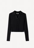 T-shirt Seymur con collo a camicia NERO BLACK Donna immagine n. 5