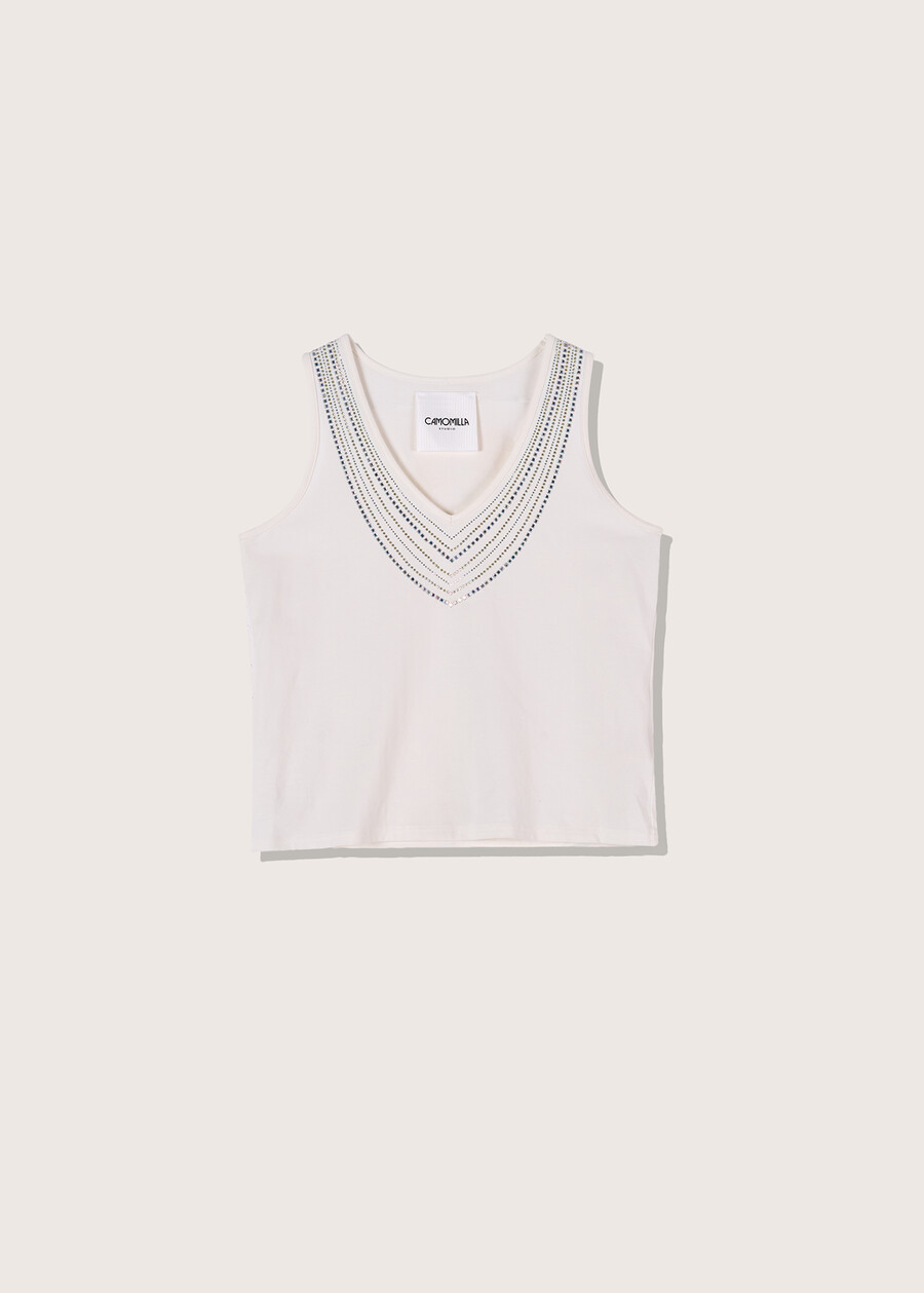 Top They con cristalli BIANCO Donna , immagine n. 4