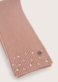 Scially scarf with pearls BEIGE DOESKIN Woman image number 3