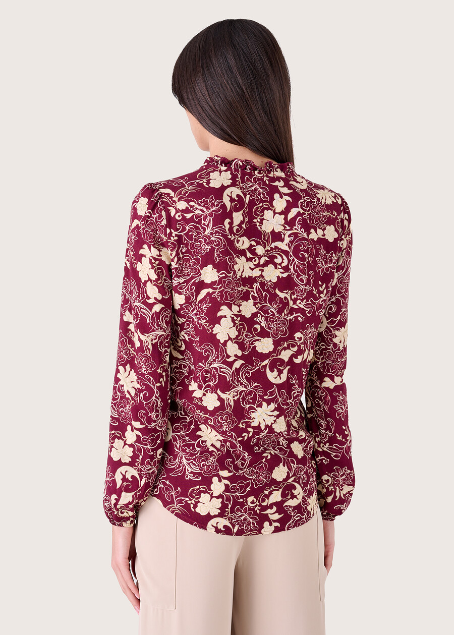 Sveva 100% viscose fabric blouse VIOLA MOSTO Woman , image number 3