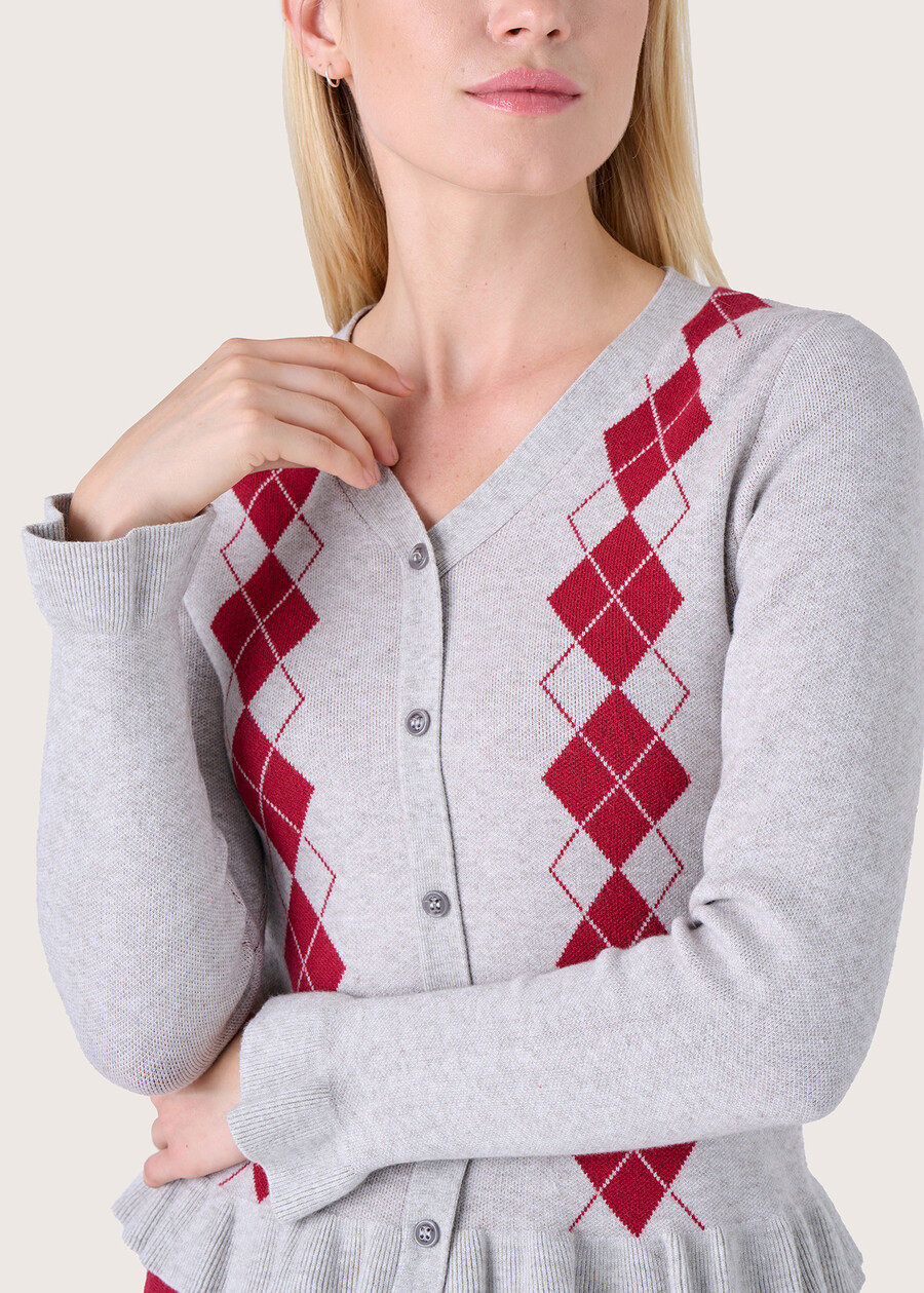 Maglia Mosty stile cardigan GRIGIO MEDIUM GREY Donna , immagine n. 2