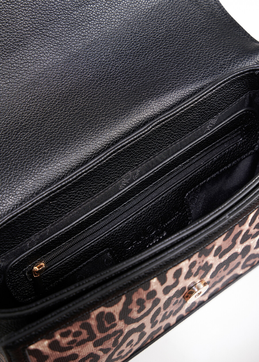 Breona Big animalier crossbody bag NERO BLACK Woman , image number 4