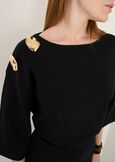 Mony knit top with gold details NERO Woman image number 2