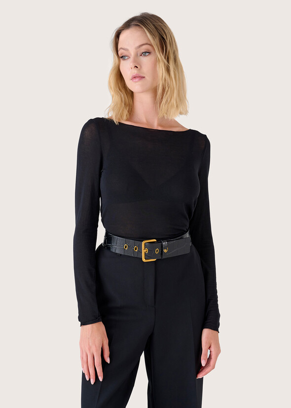 Maglia Sandy in viscosa NERO BLACK Donna null
