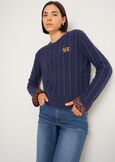 Maglia Malvin a coste con dettagli maculati VERDE ALGABLU Donna immagine n. 1