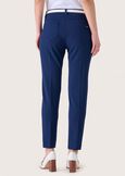 Kate screp fabric trousers BLUE OLTREMARE  Woman image number 4