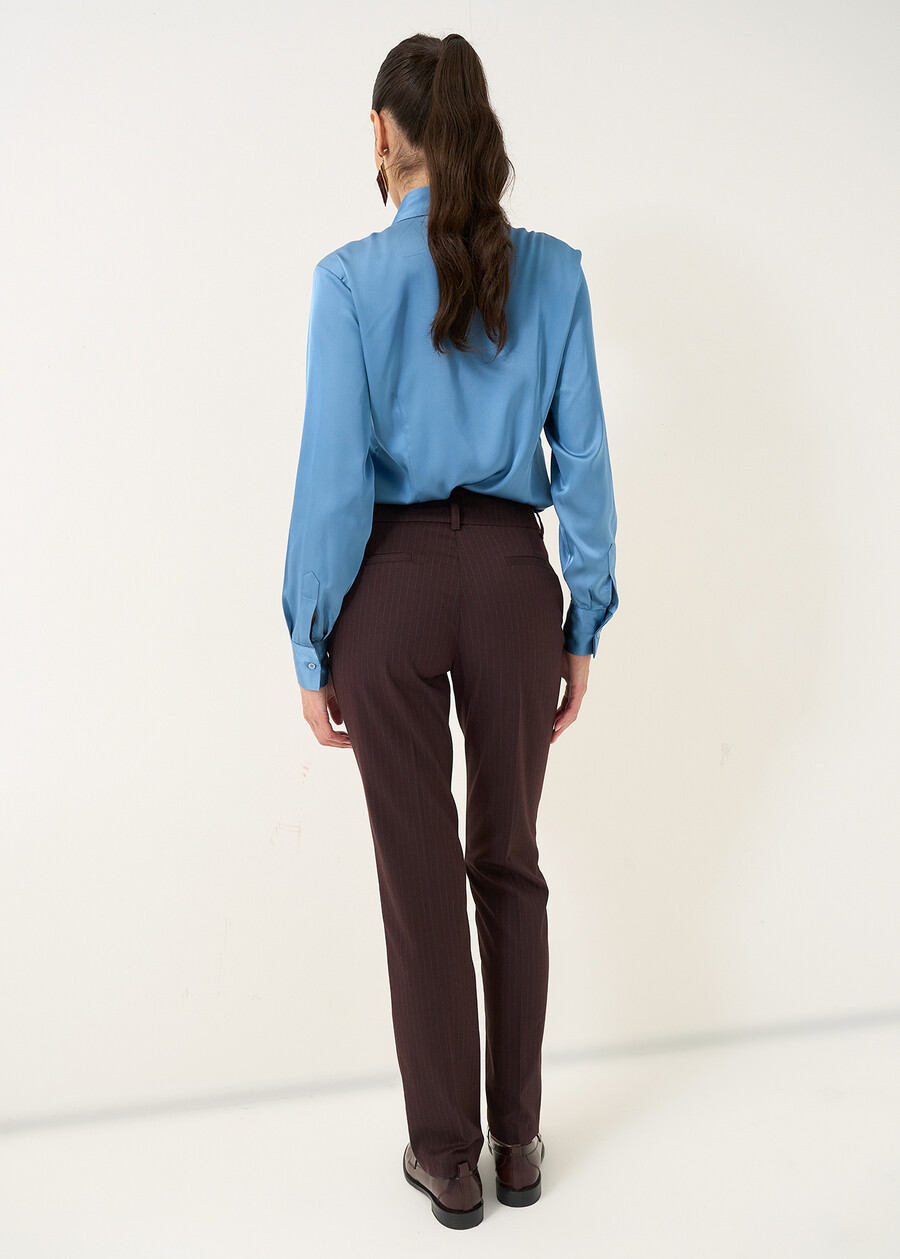 Pantaloni Alice a sigaretta a righe MARRONE MOKA Donna , immagine n. 5