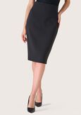 Linda skirt with slit NERO BLACK Woman image number 2