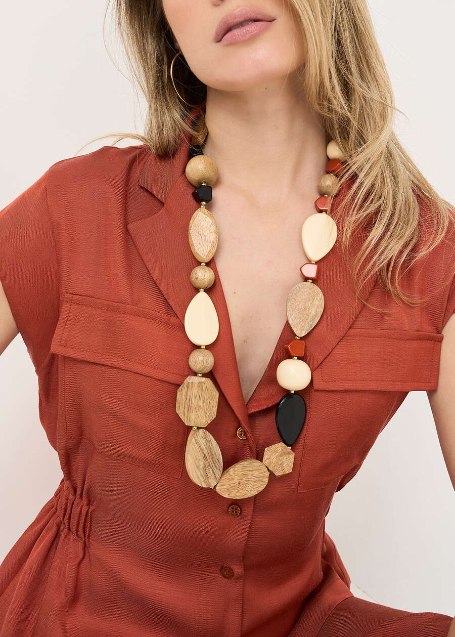 Collana Gaylor in legno e resina MARRONE Donna , immagine n. 1