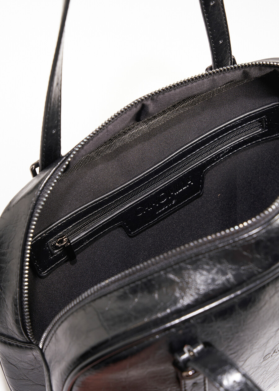 Bauletto Bagary effetto stropicciato NERO BLACKVIOLA VINACCIA Donna , immagine n. 4