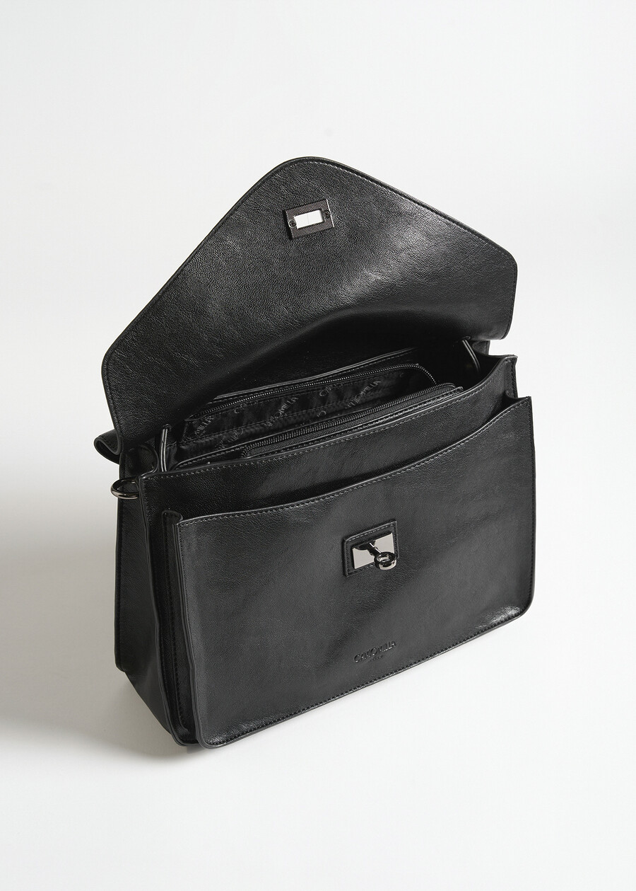 Blinny satchel-style faux leather bag NERO BLACKROSSO CHIANTI Woman , image number 2