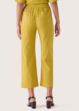 Pommy linen and cotton Capri trousers GIALLO MANGO Woman image number 4