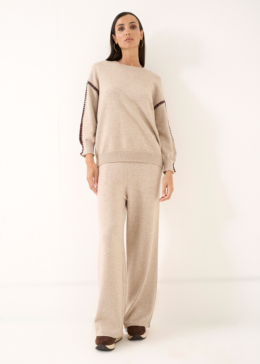 Mirella two-tone knit top GRIGIO TORTORA Woman , image number 4