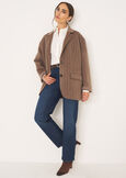 Giulia pinstripe wool jacket GRIGIO TORTORABLU Woman image number 4