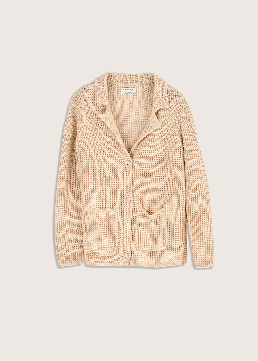 Camil V-neck cardigan BEIGE ECRU Woman , image number 4
