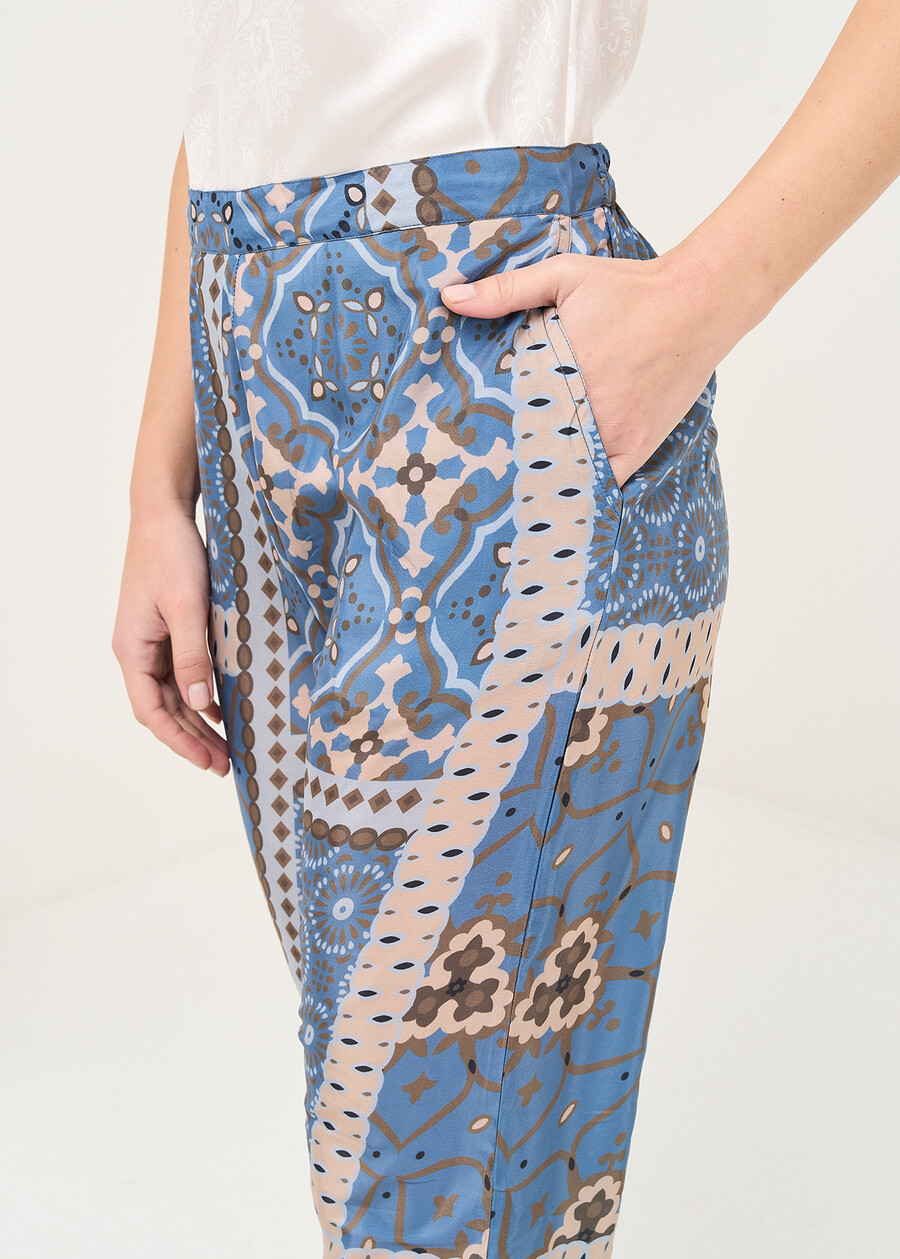 Pinocchietto Pendy leggero in fantasia BLU AVIONBEIGE Donna , immagine n. 3