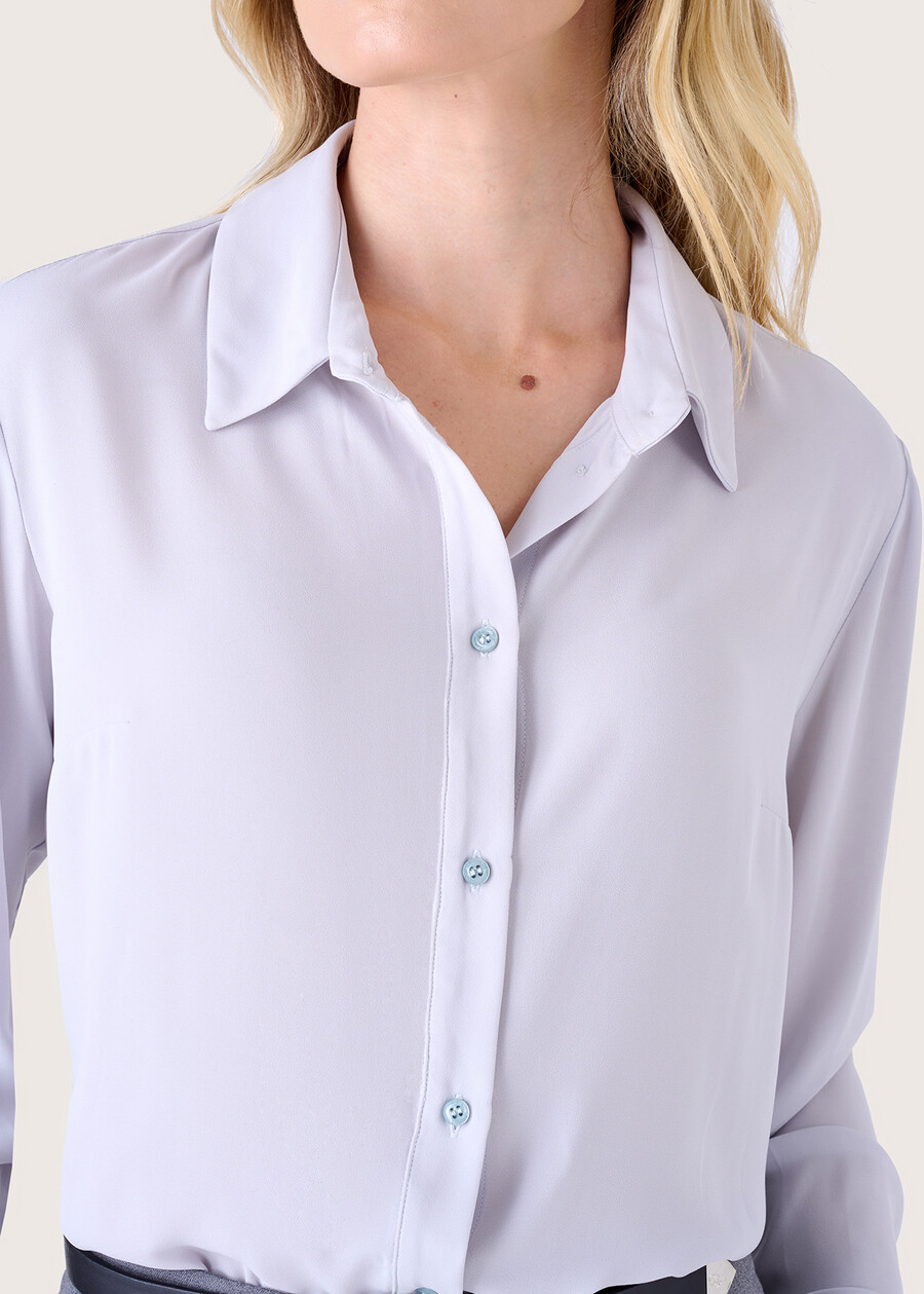 Camicia Candida in crepe VIOLA LILLYGRIGIO CLOUD Donna , immagine n. 2