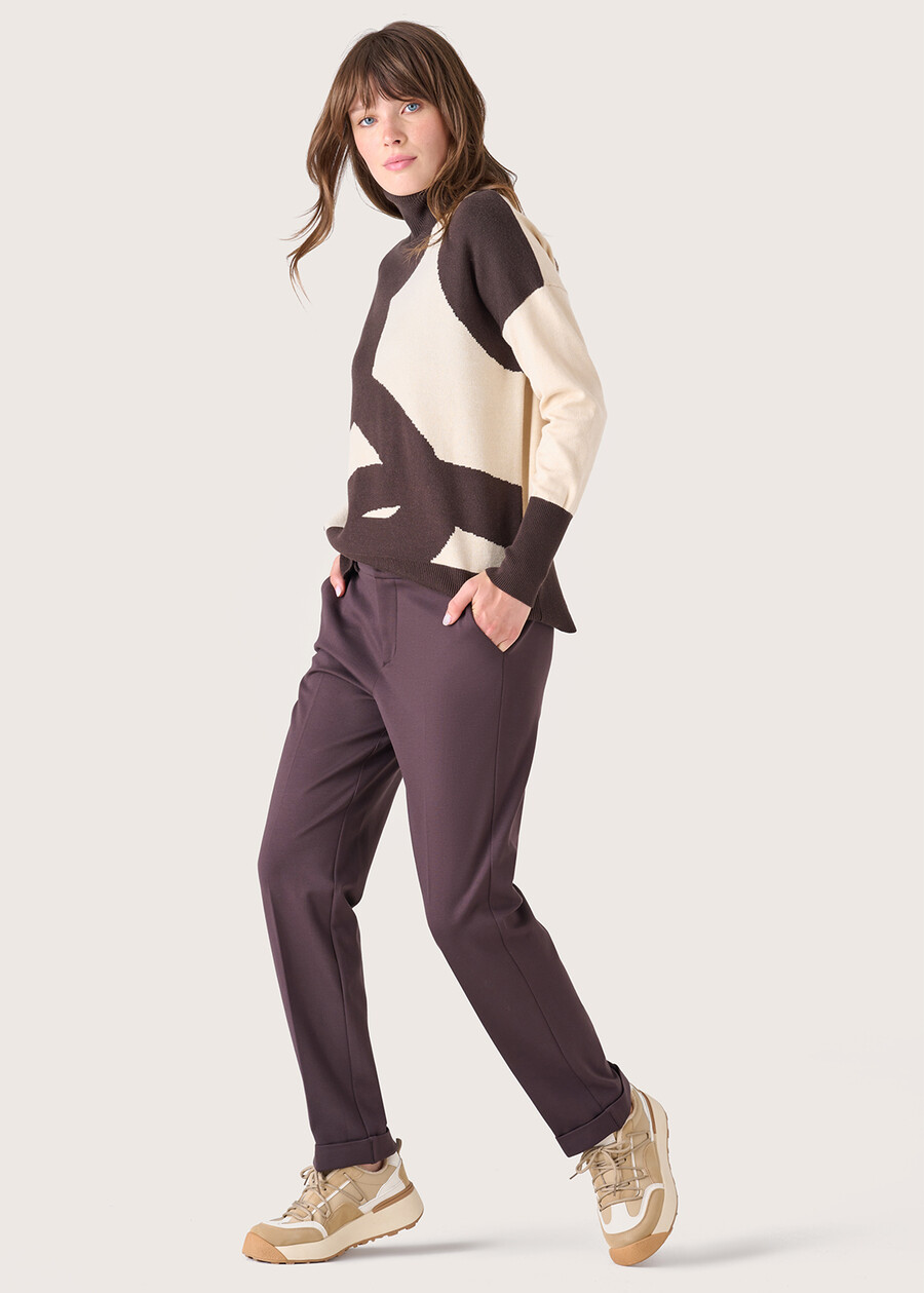 Pantalone Bella in punto Milano MARRONE CASTAGNANERO Donna , immagine n. 1