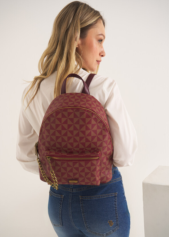 Zaino Billy in ecopelle fantasia ROSSO CHIANTI Donna null